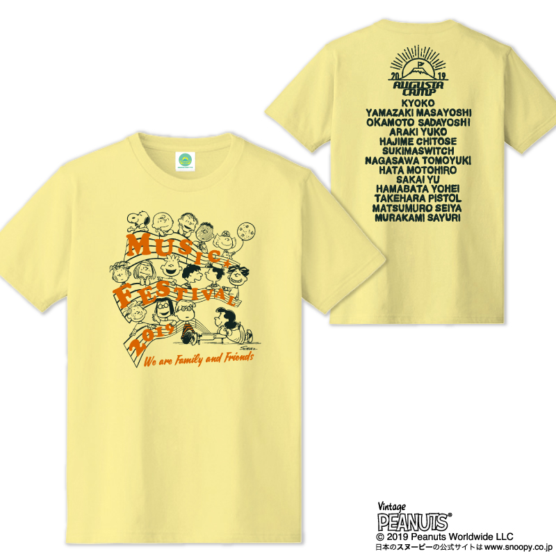 AC2019 スヌーピーコレクション Tシャツ/ライトイエロー