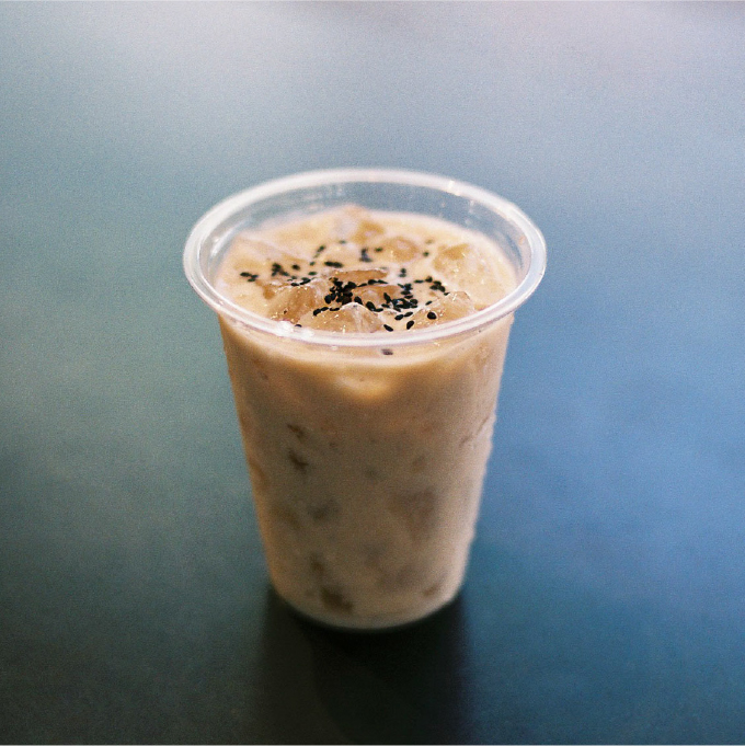 Black sesame banana almond milk