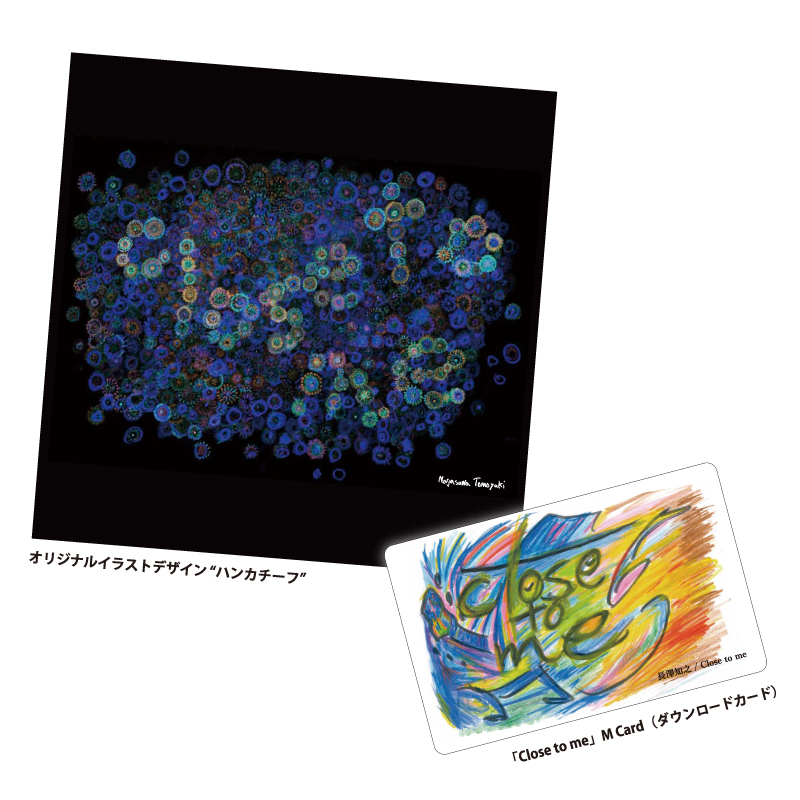 Tomoyuki Nagasawa "Close to me" M Card + Original Illustration Design Handkerchief