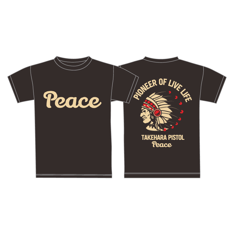 ロゴ Tシャツ［PEACE］ ブラック
