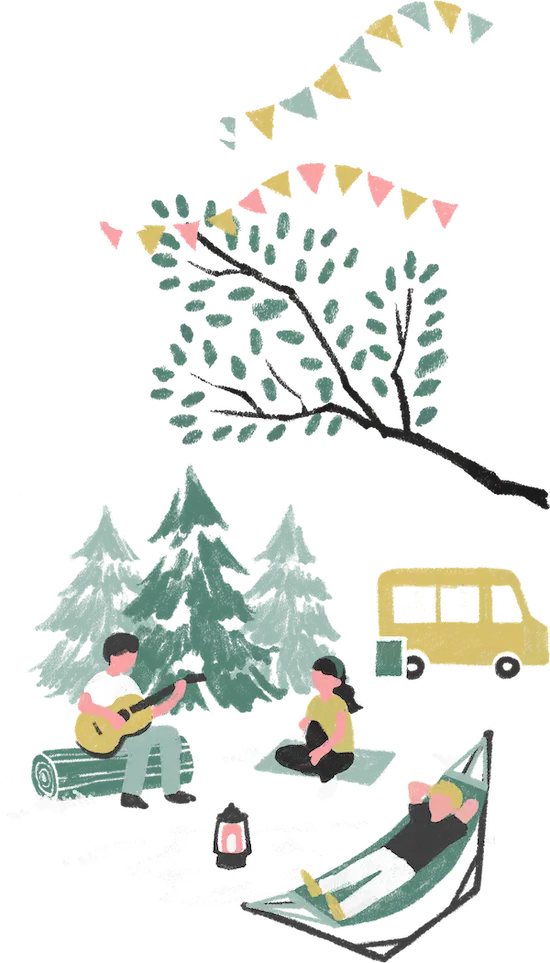 キャンプ場の風景